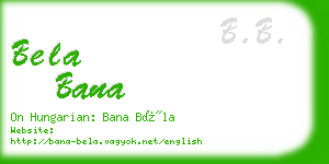 bela bana business card